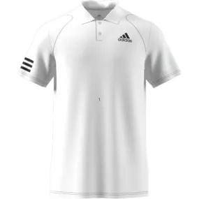 Adidas Club 3 Stripe Polo - White/Black