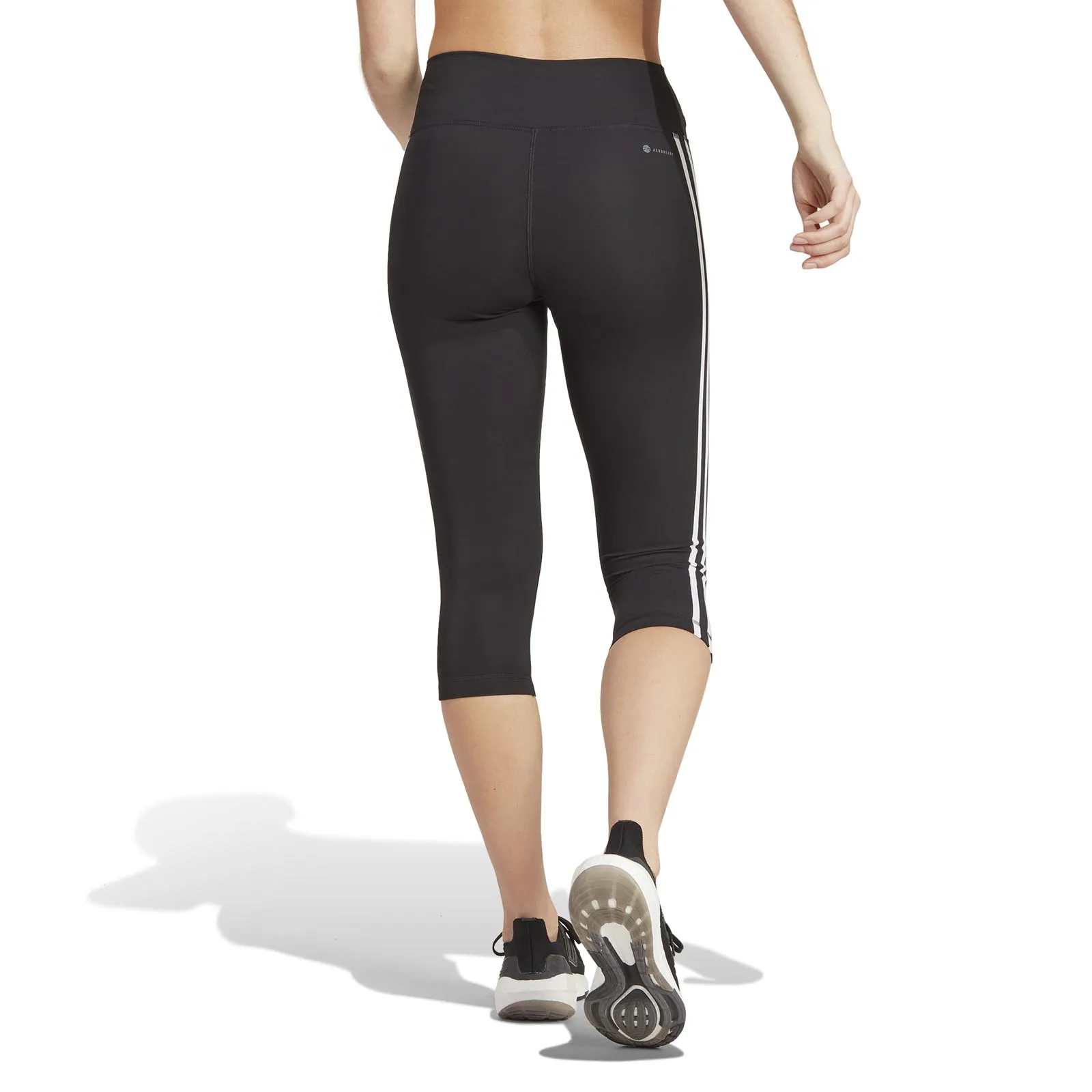 adidas Train Essentials 3-Stripes Womens High-Waisted 3/4 Leggings