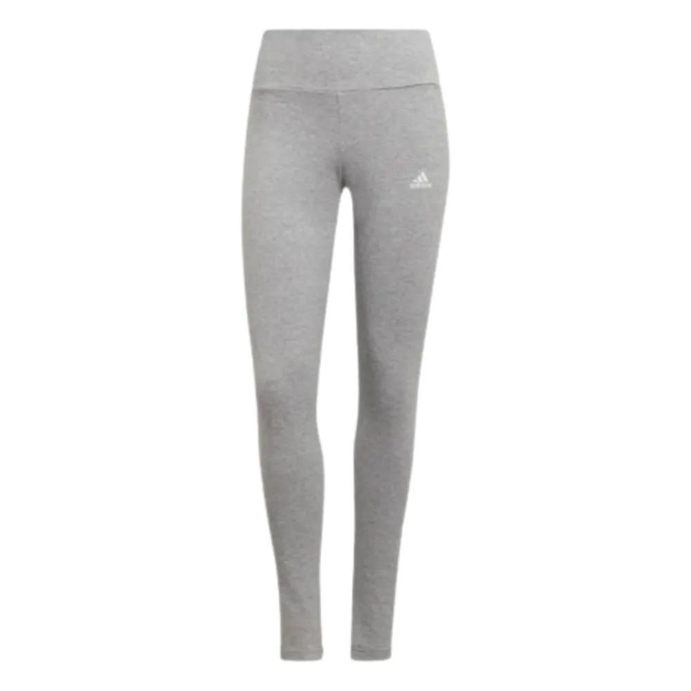 Adidas Women's Essentials High Waist Logo Legging (Medium Grey Heather/White)