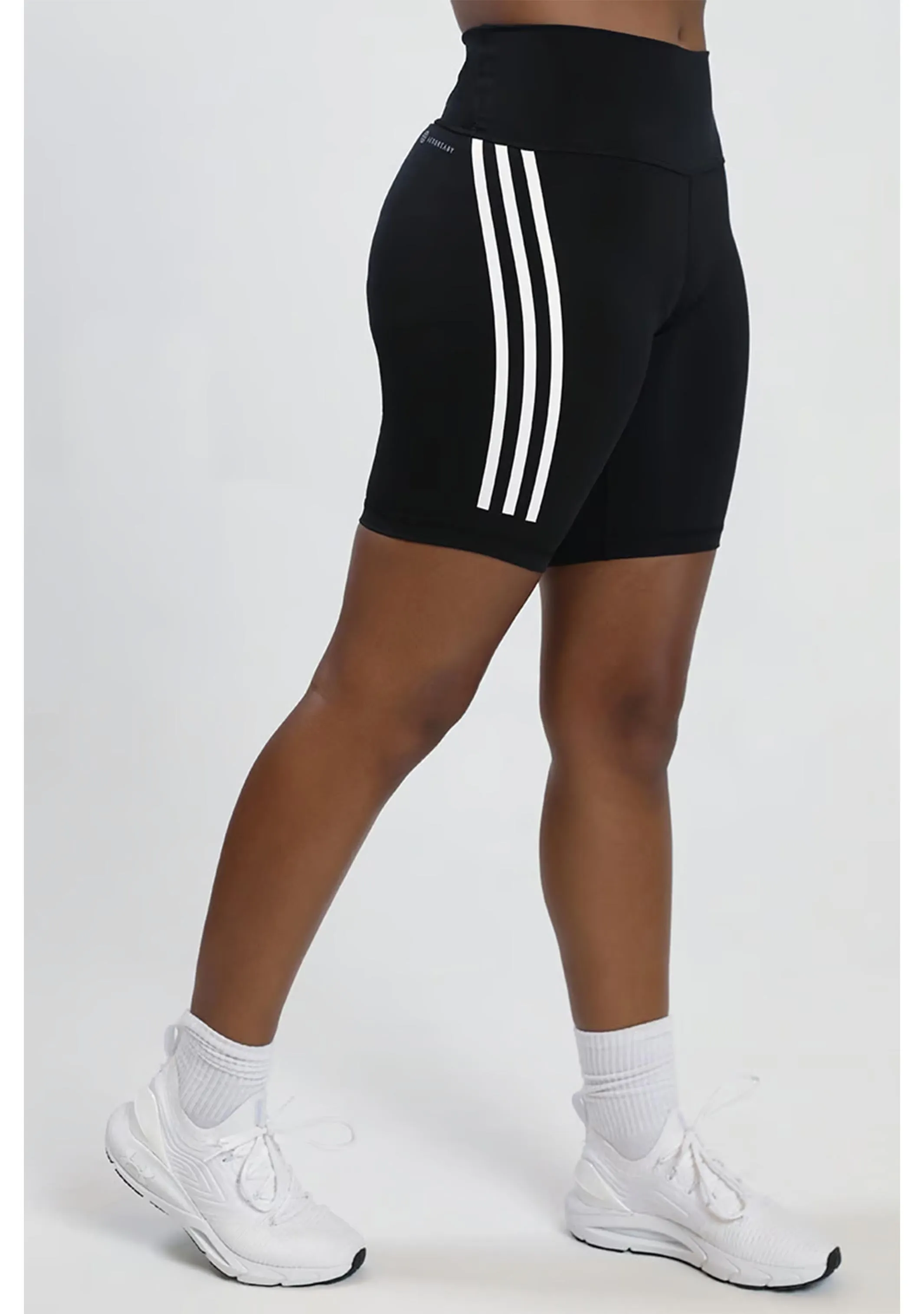 Adidas Womens Optime Trainicons 3-Stripes Bike Short Leggings <br> H64228