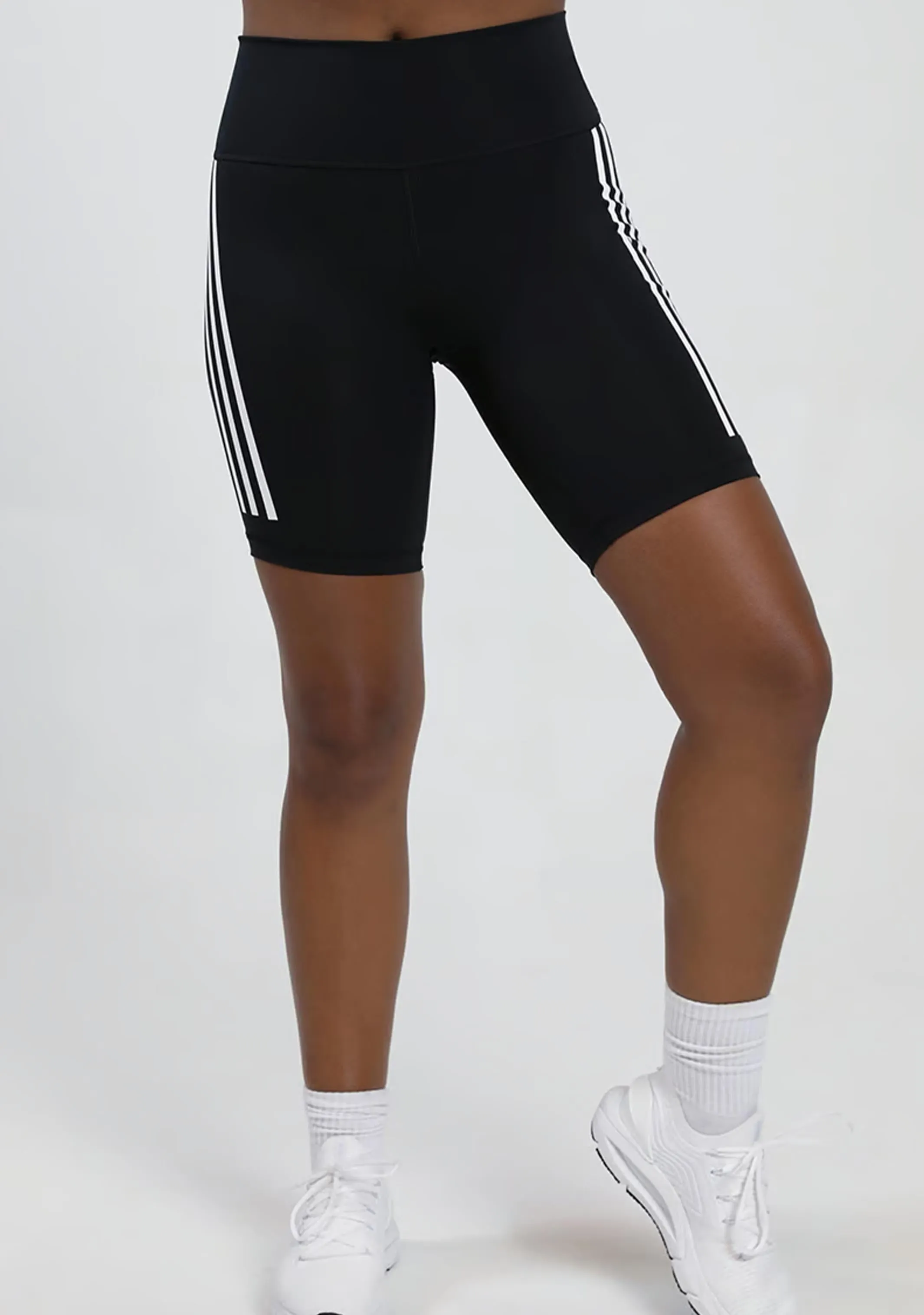 Adidas Womens Optime Trainicons 3-Stripes Bike Short Leggings <br> H64228