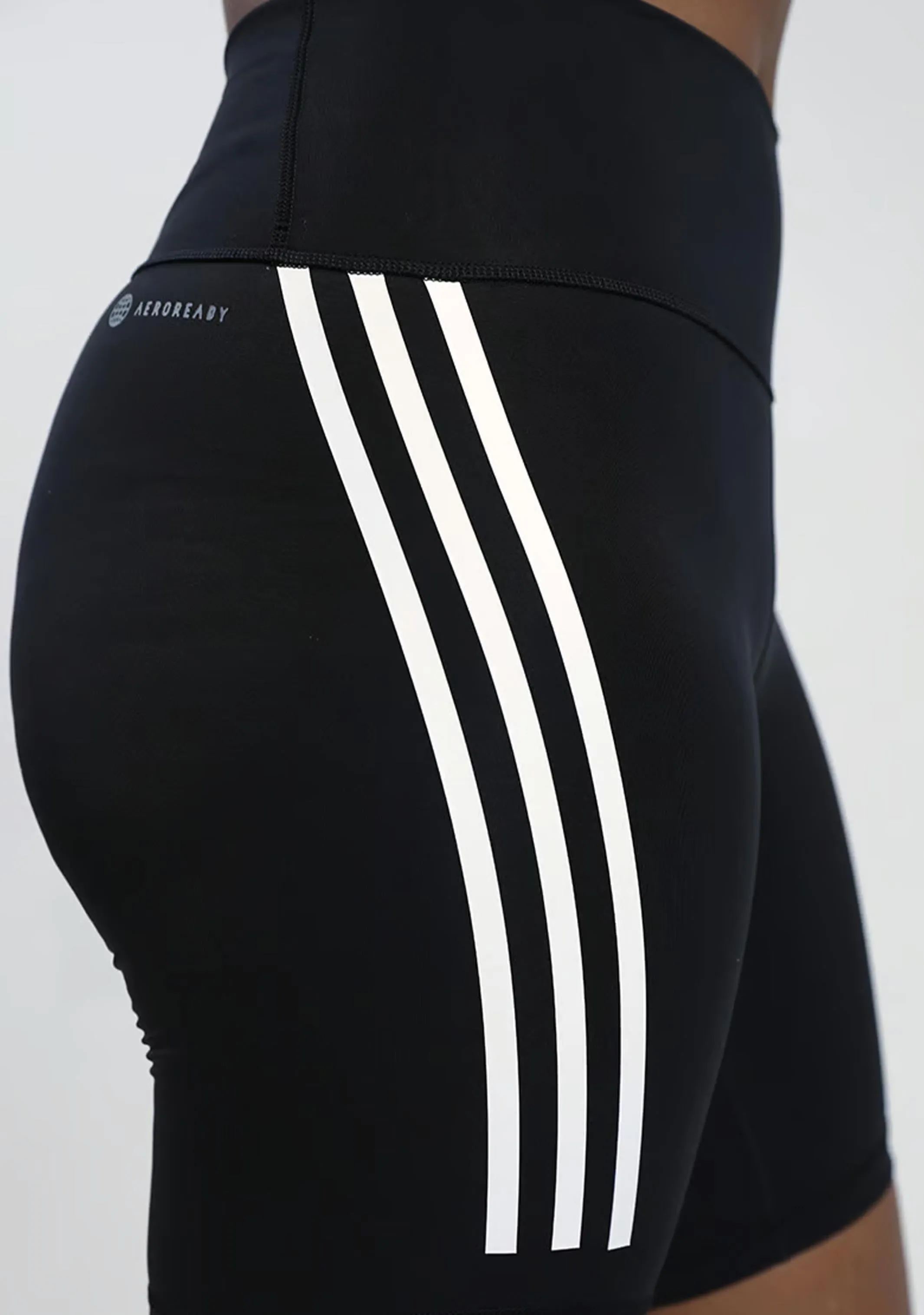 Adidas Womens Optime Trainicons 3-Stripes Bike Short Leggings <br> H64228