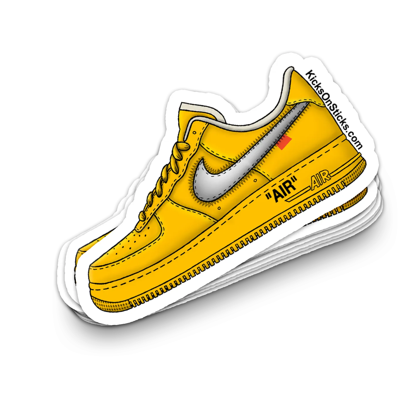 Air Force 1 Low Off-White "Lemonade" Sneaker Sticker