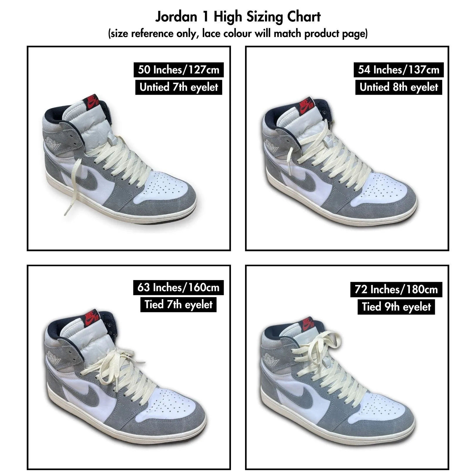 Air Jordan Flat Replacement Laces - Off-White