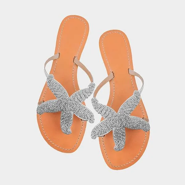 Amozae Women Starfish Beach Flat Sandals