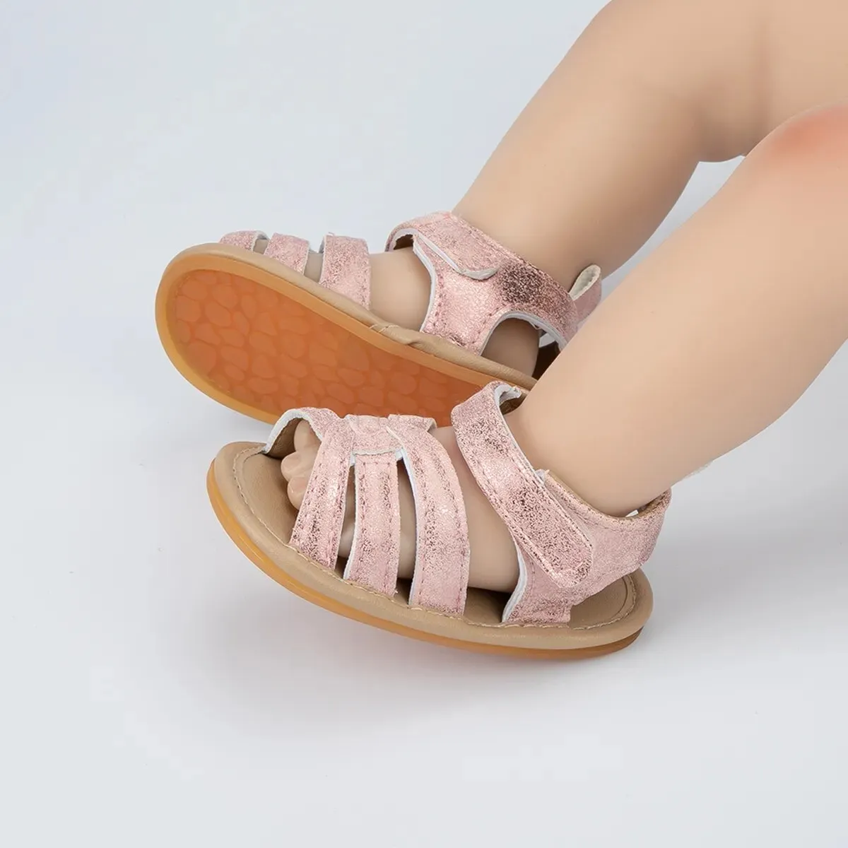 Baby Girl Summer Sandals Shoes PU Anti-slip Soft Rubber Sole Beach Infant Sandals - BGSD50782