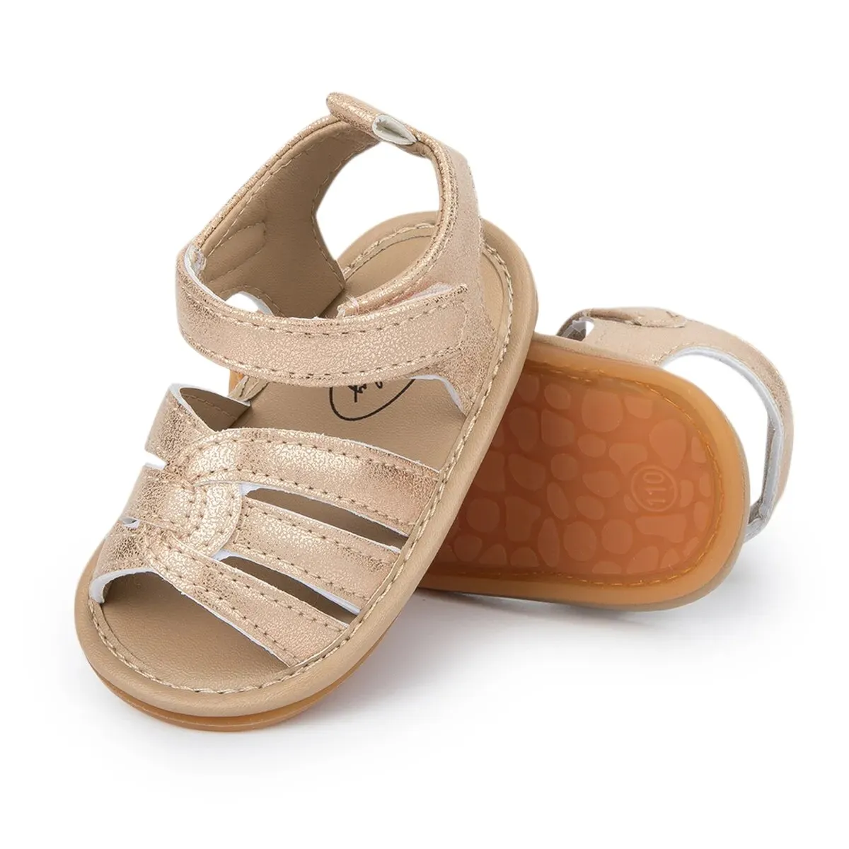 Baby Girl Summer Sandals Shoes PU Anti-slip Soft Rubber Sole Beach Infant Sandals - BGSD50782