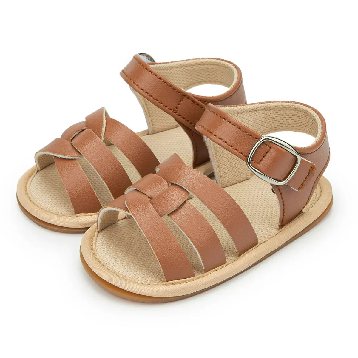 Baby Girl Summer Sandals Shoes PU Anti-slip Soft Rubber Sole Beach Infant Sandals - BGSD50782