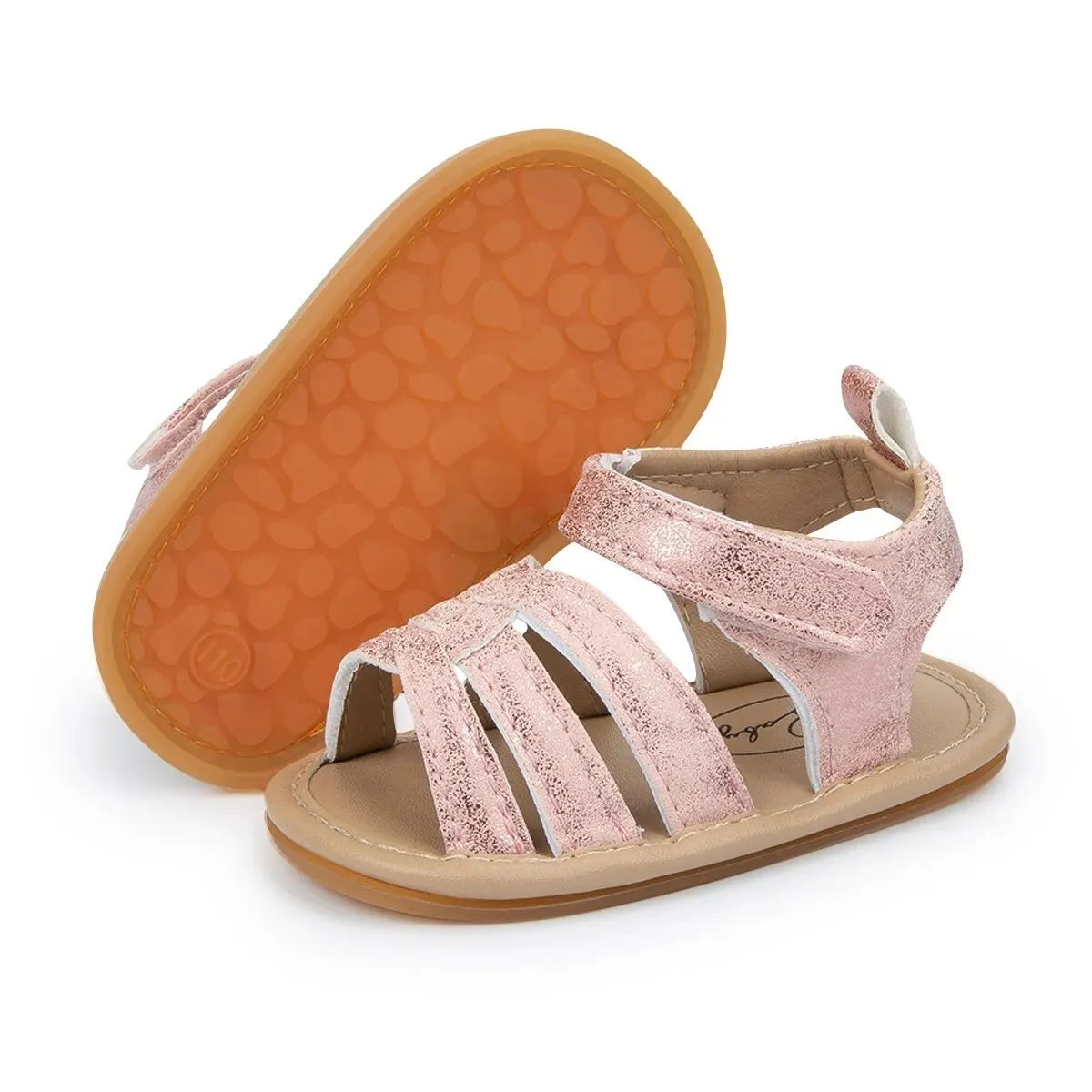 Baby Girl Summer Sandals Shoes PU Anti-slip Soft Rubber Sole Beach Infant Sandals - BGSD50782