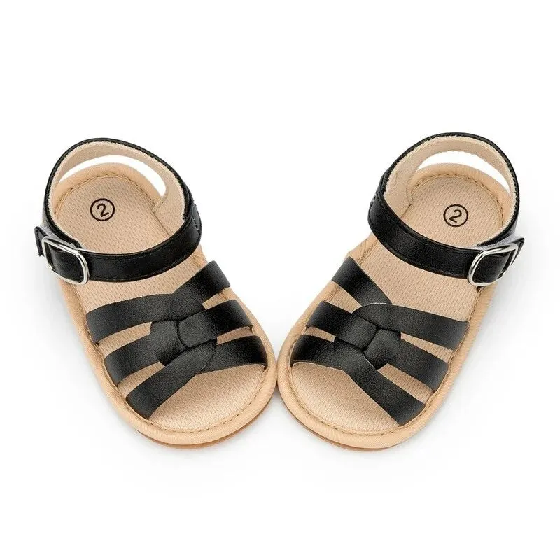 Baby Girl Summer Sandals Shoes PU Anti-slip Soft Rubber Sole Beach Infant Sandals - BGSD50782