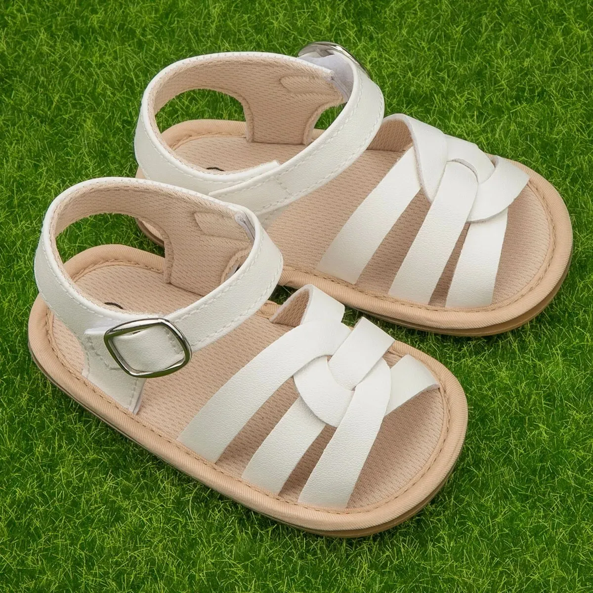 Baby Girl Summer Sandals Shoes PU Anti-slip Soft Rubber Sole Beach Infant Sandals - BGSD50782