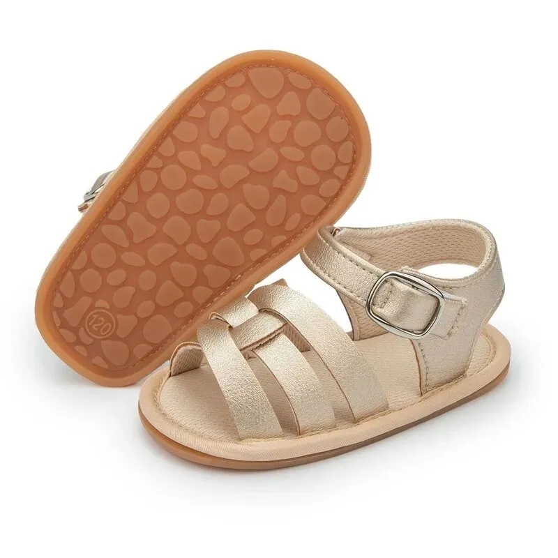 Baby Girl Summer Sandals Shoes PU Anti-slip Soft Rubber Sole Beach Infant Sandals - BGSD50782