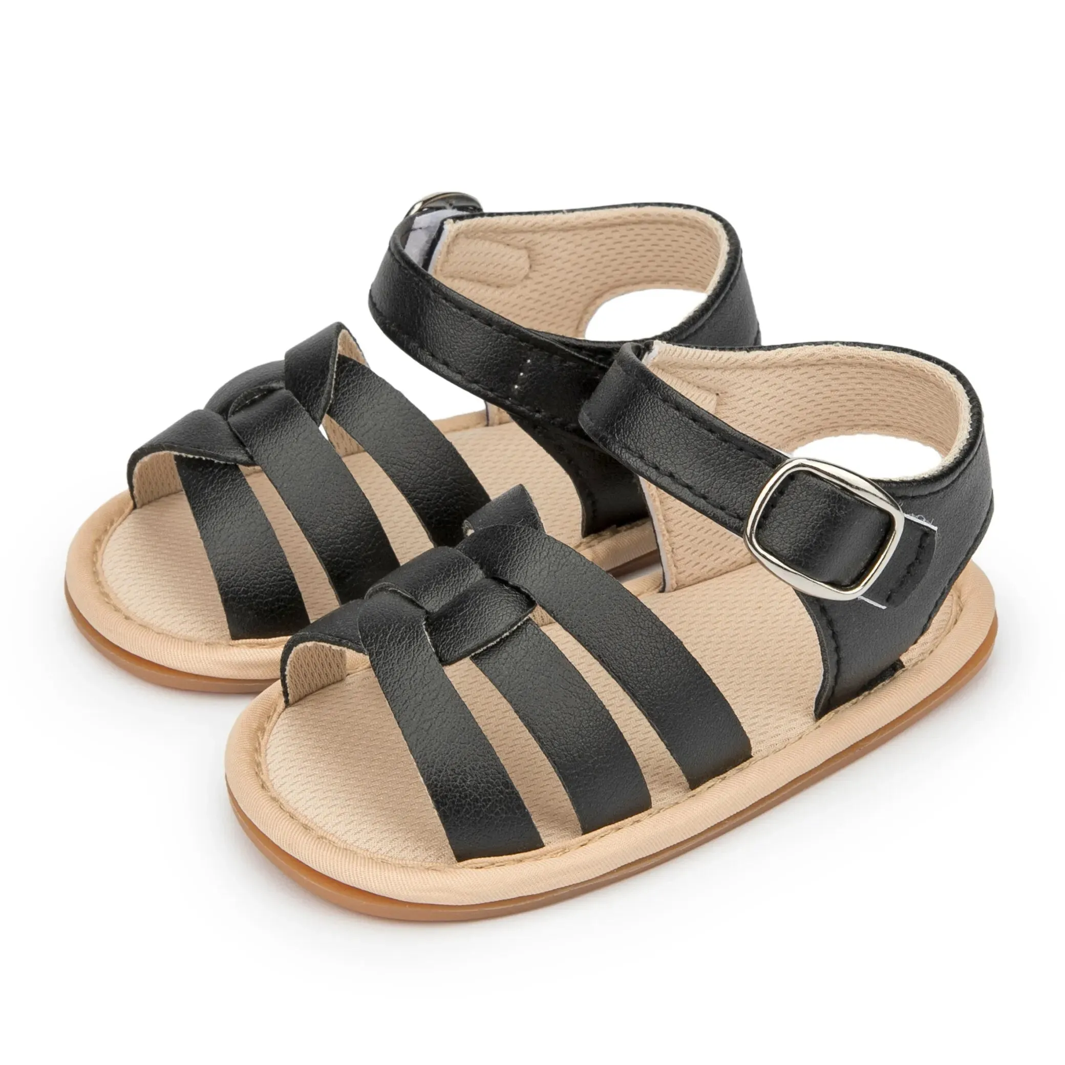 Baby Girl Summer Sandals Shoes PU Anti-slip Soft Rubber Sole Beach Infant Sandals - BGSD50782