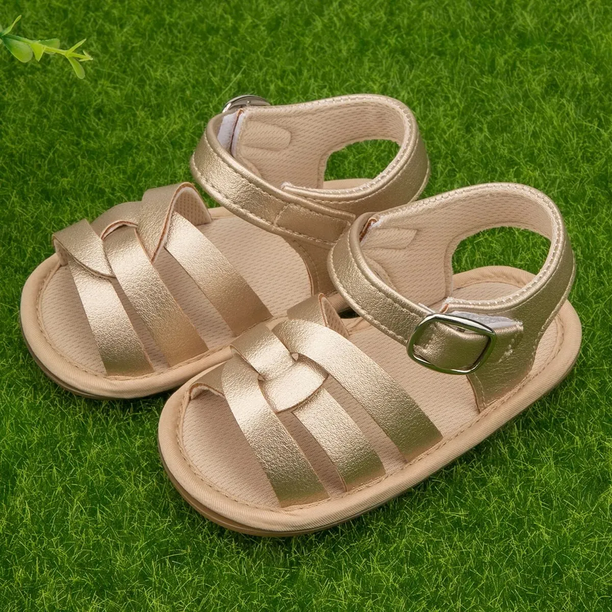 Baby Girl Summer Sandals Shoes PU Anti-slip Soft Rubber Sole Beach Infant Sandals - BGSD50782