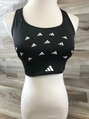 Black & White Athletic Bra Adidas, Size S