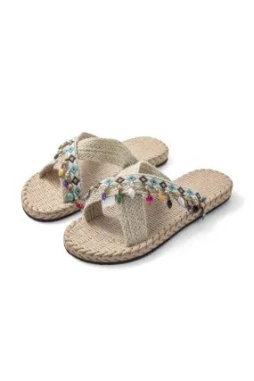 Bohemian Style Fringed Slippers