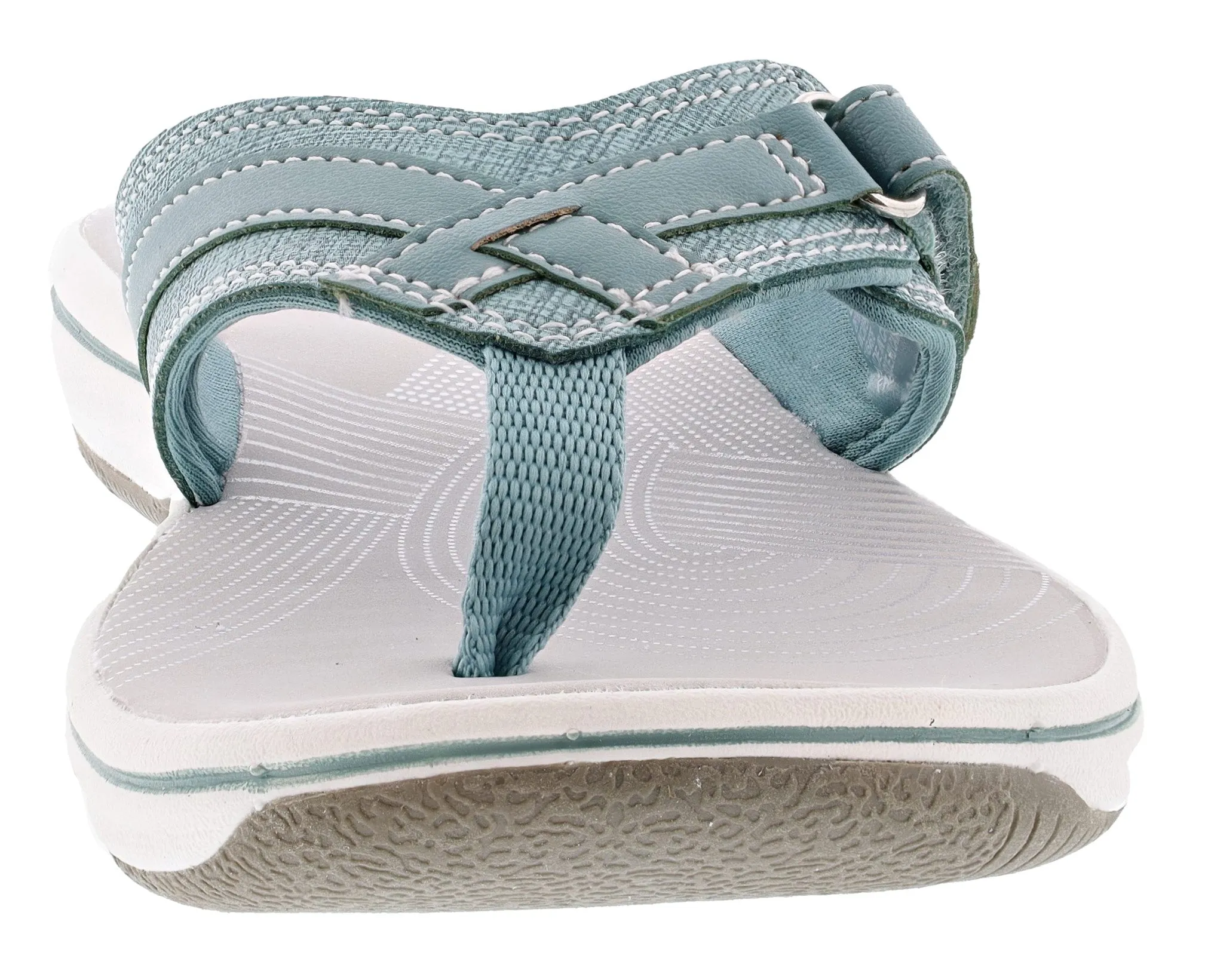 Clarks Women's Breeze Sea Adjustable Strap Comfort Flip Flops