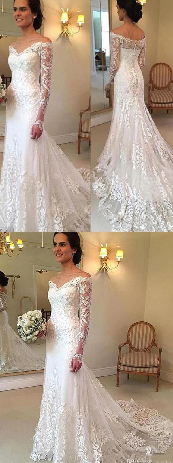 Classic Style Cap Sleeve Lace Top Ball Gown Lace Up Wedding Dresses, WDY0128