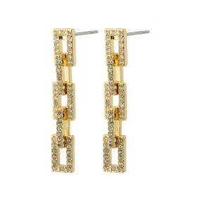 COBY recycled crystal earrings gold-plated