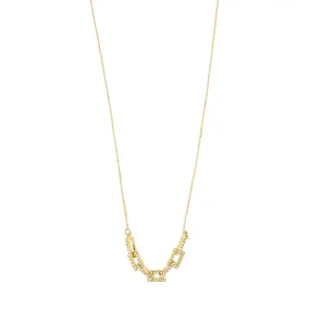 COBY recycled crystal pendant necklace gold-plated