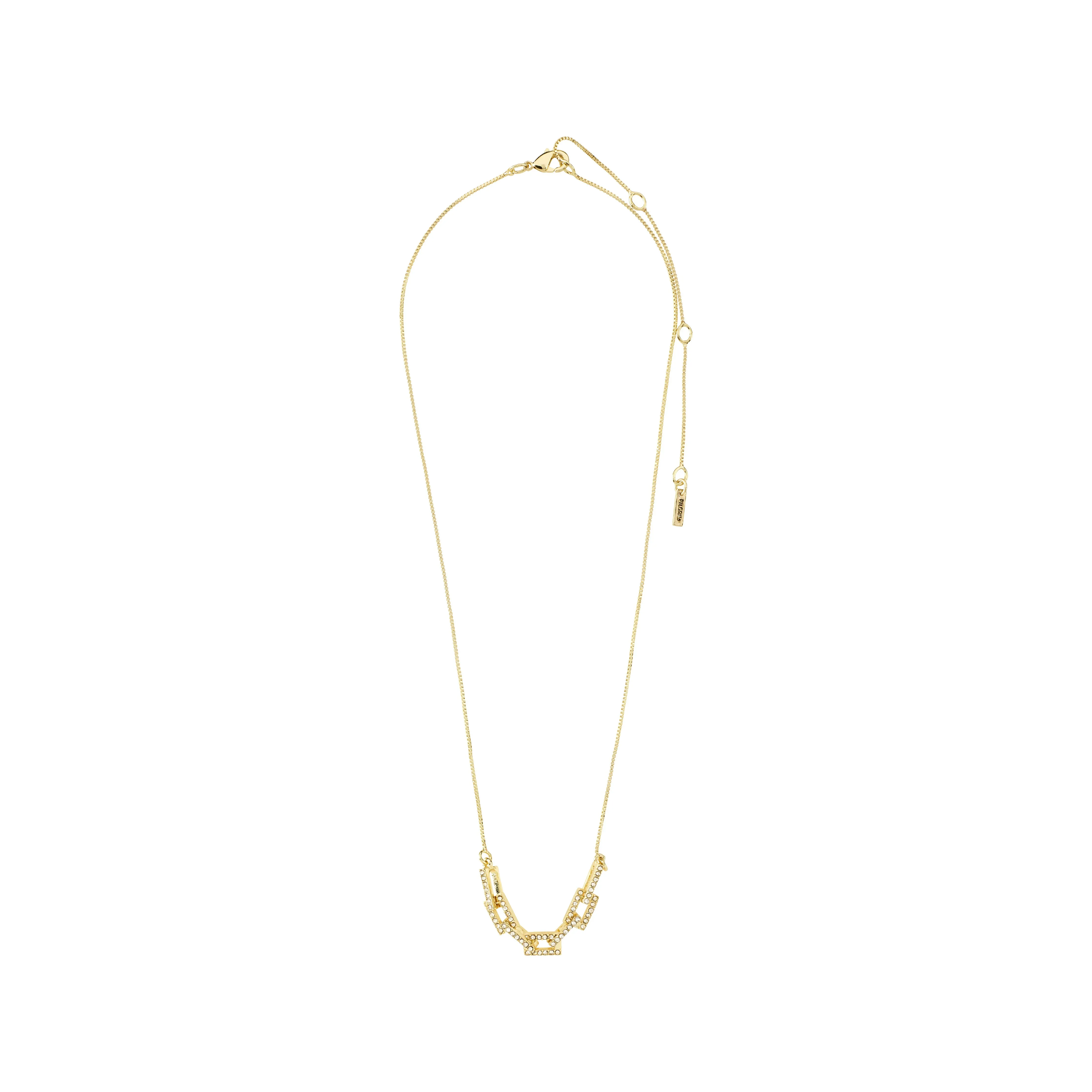 COBY recycled crystal pendant necklace gold-plated