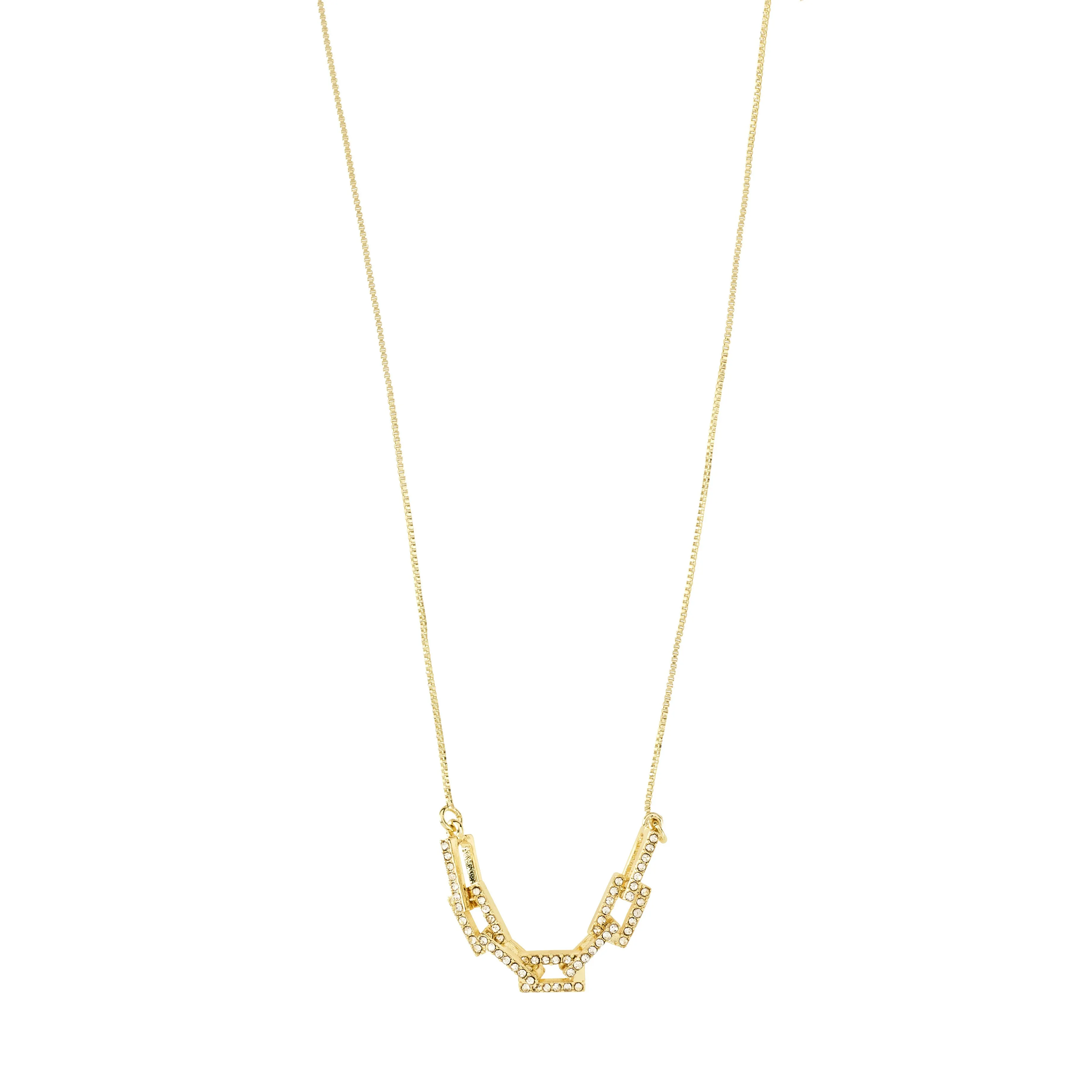 COBY recycled crystal pendant necklace gold-plated