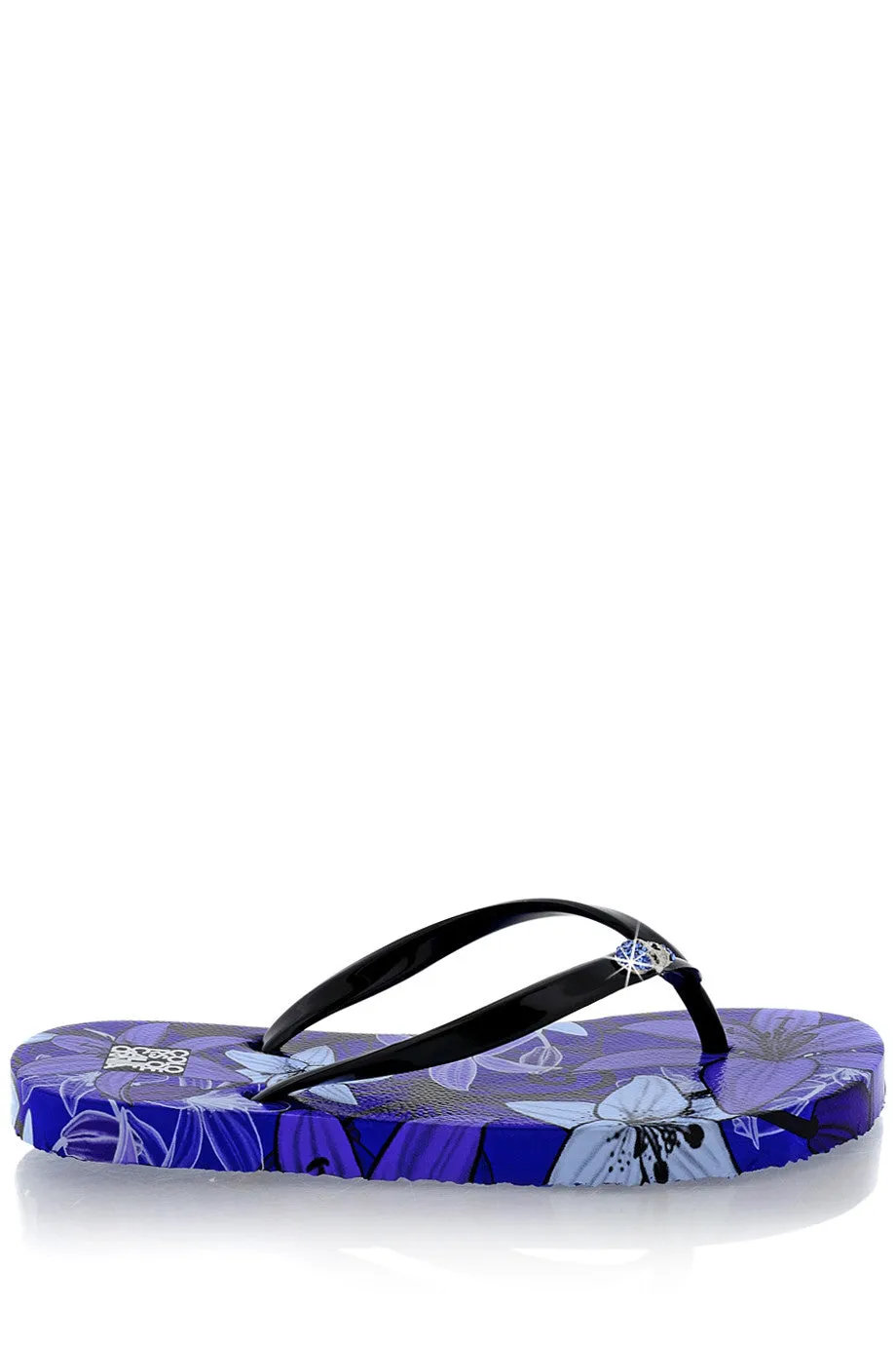 COLORS OF CALIFORNIA FLOWER POWER Indigo Flip Flops