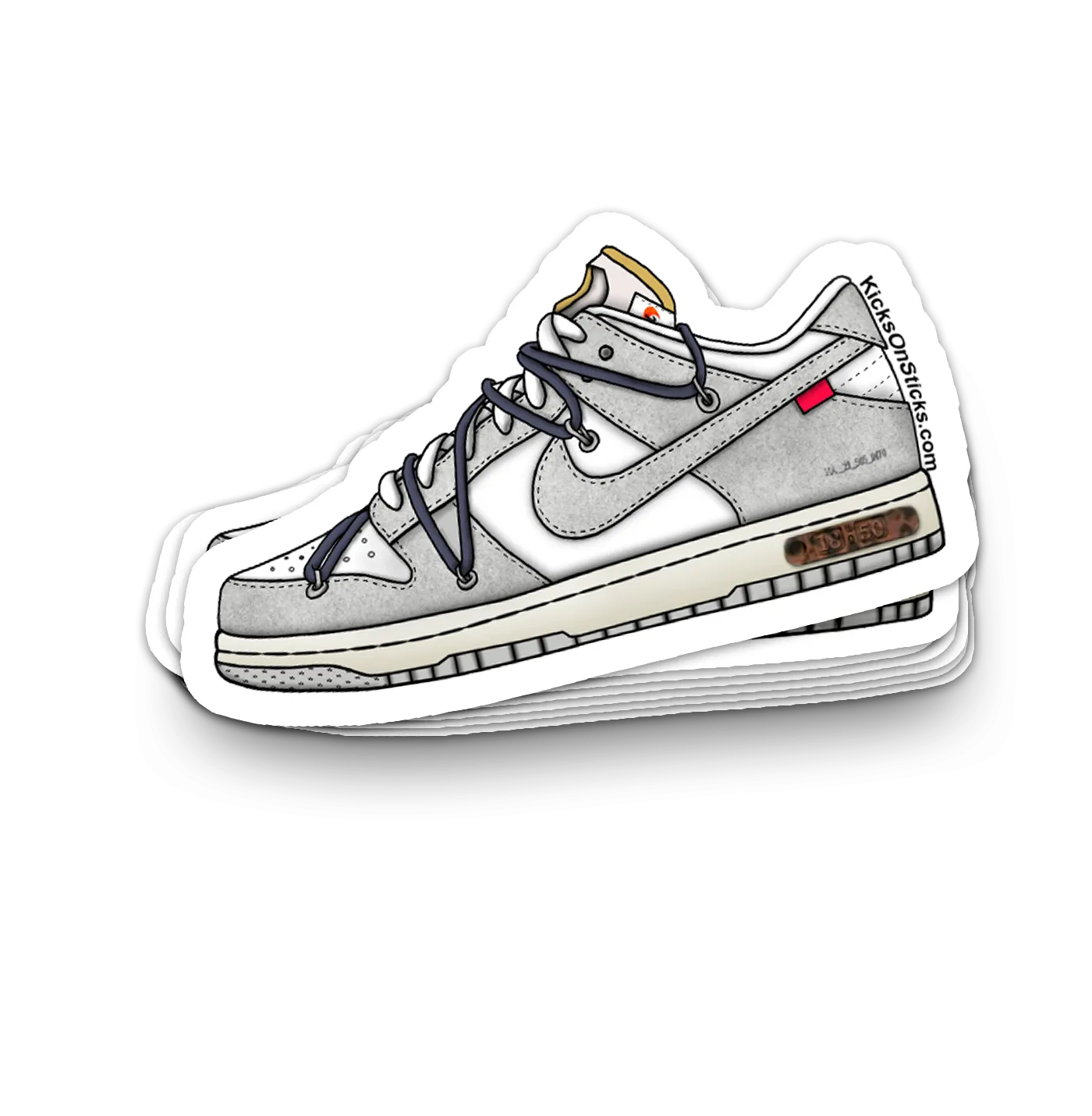 Dunk Low "Off-White Lot 18" Sneaker Sticker