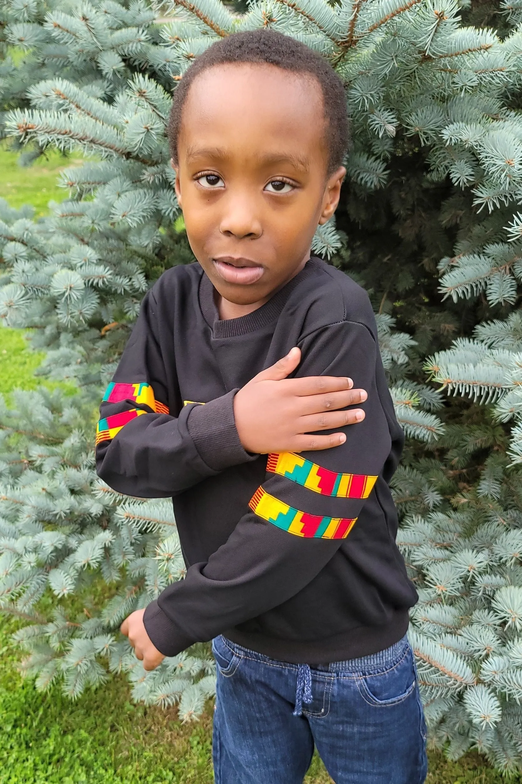 ENOWA AFRICAN PRINT BOYS' SWEATSHIRT