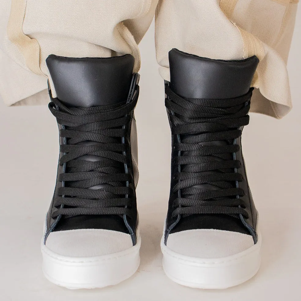 Fearless Black Wedge Sneaker