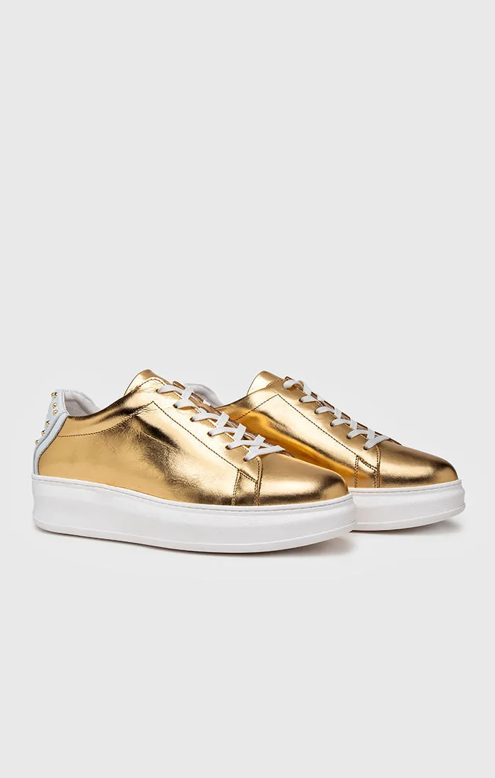 Gold Punk Upscale Sneakers