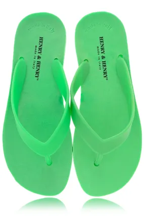 HENRY & HENRY FLIPPER Green Fluo Flip Flops