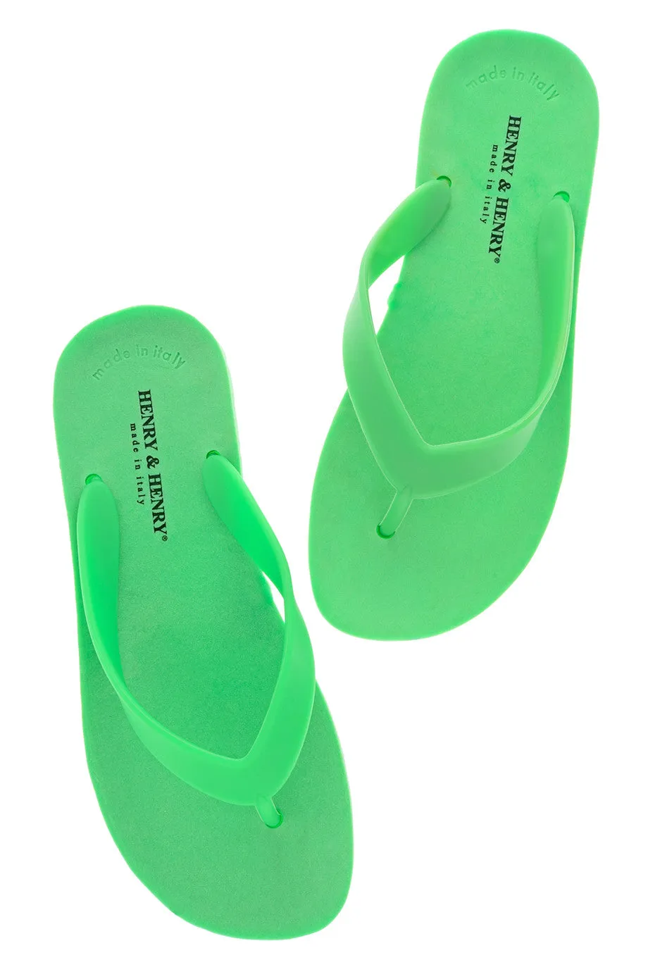 HENRY & HENRY FLIPPER Green Fluo Flip Flops