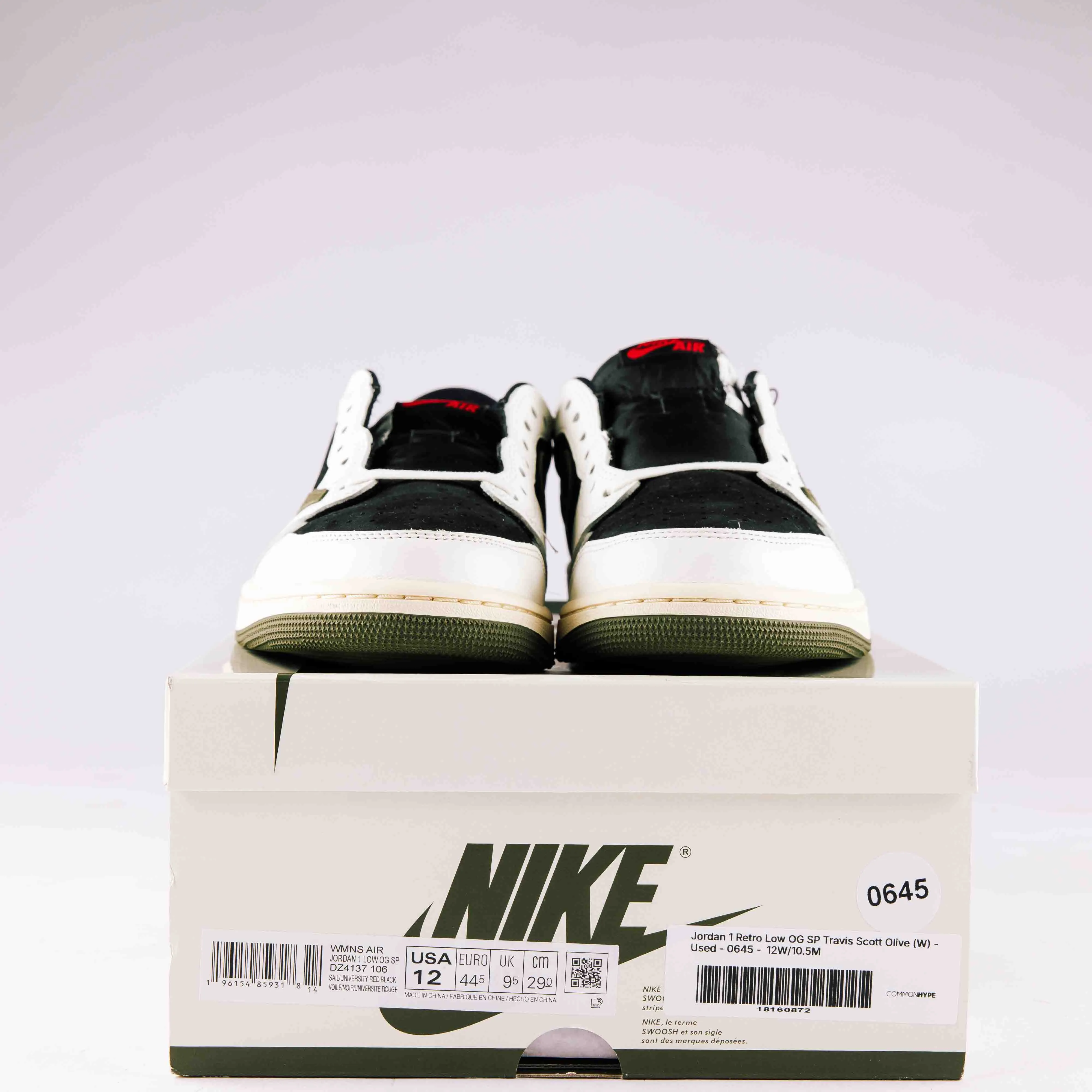 Jordan 1 Retro Low OG SP Travis Scott Olive (W) - Used - 0645