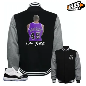 Jordan 11 Concord Match Shirts-I'm Back Black Jacket