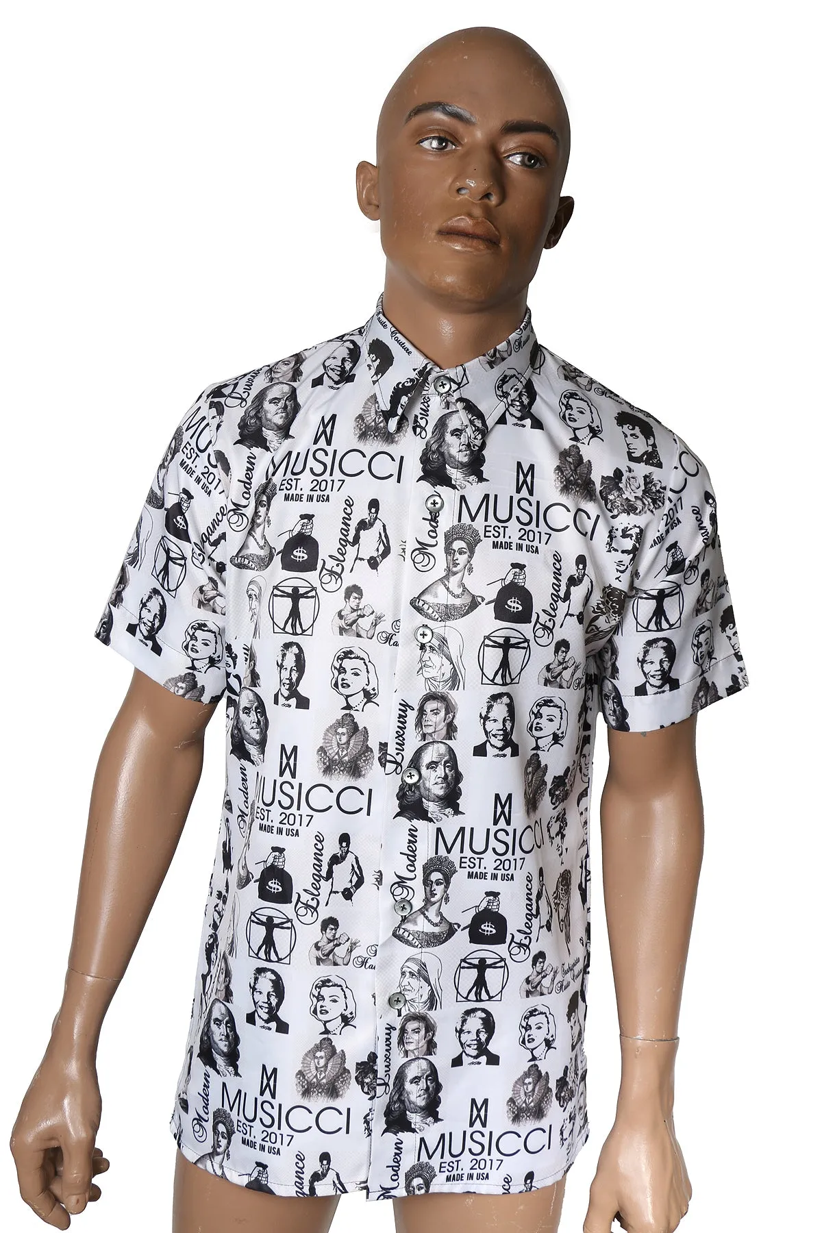 Musicci custom BW print shirt