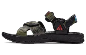 Nike ACG Descutz Unisex Beach Sandals, Green/Black