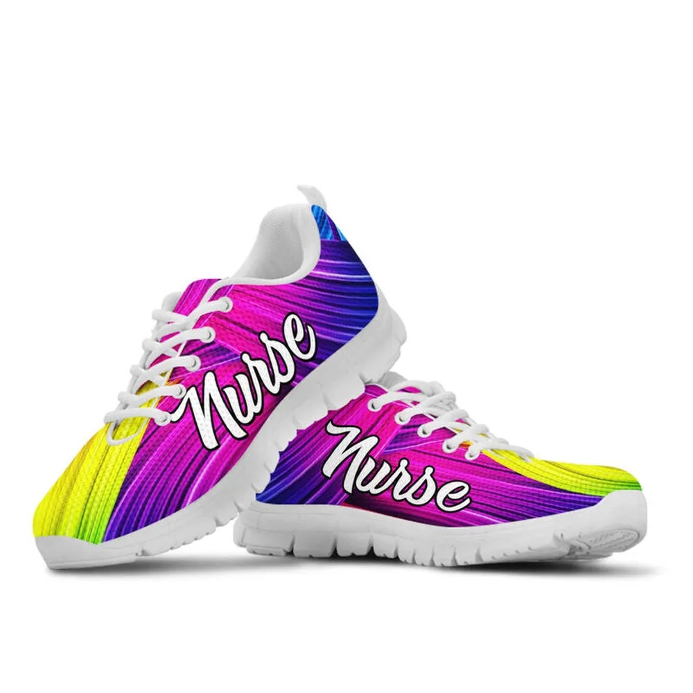 Nurse Sneaker, Nurse Rainbow Sneakers Shoes, Best Shoes For Nurses