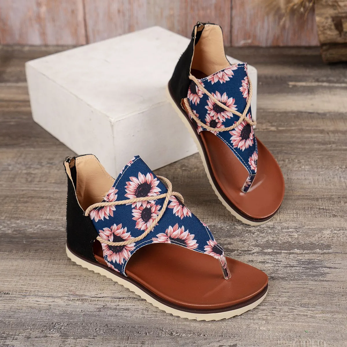 Printed Summer Boulevard Sandals