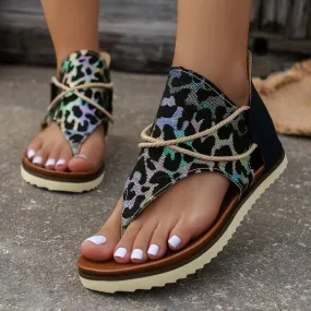 Printed Summer Boulevard Sandals