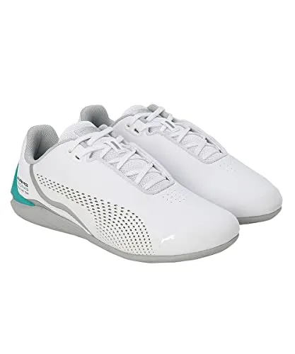 Puma Unisex-Kid MAPF1 Drift Cat Decima Junior White-Spectra Green-Mercedes Team Silver Sneaker - 5UK (30726303)