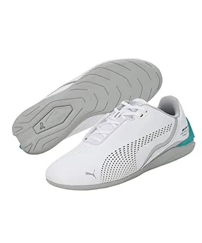 Puma Unisex-Kid MAPF1 Drift Cat Decima Junior White-Spectra Green-Mercedes Team Silver Sneaker - 5UK (30726303)