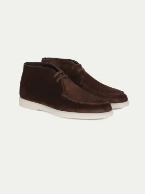 Shearling-lined Chocolate Suede Winter Boot