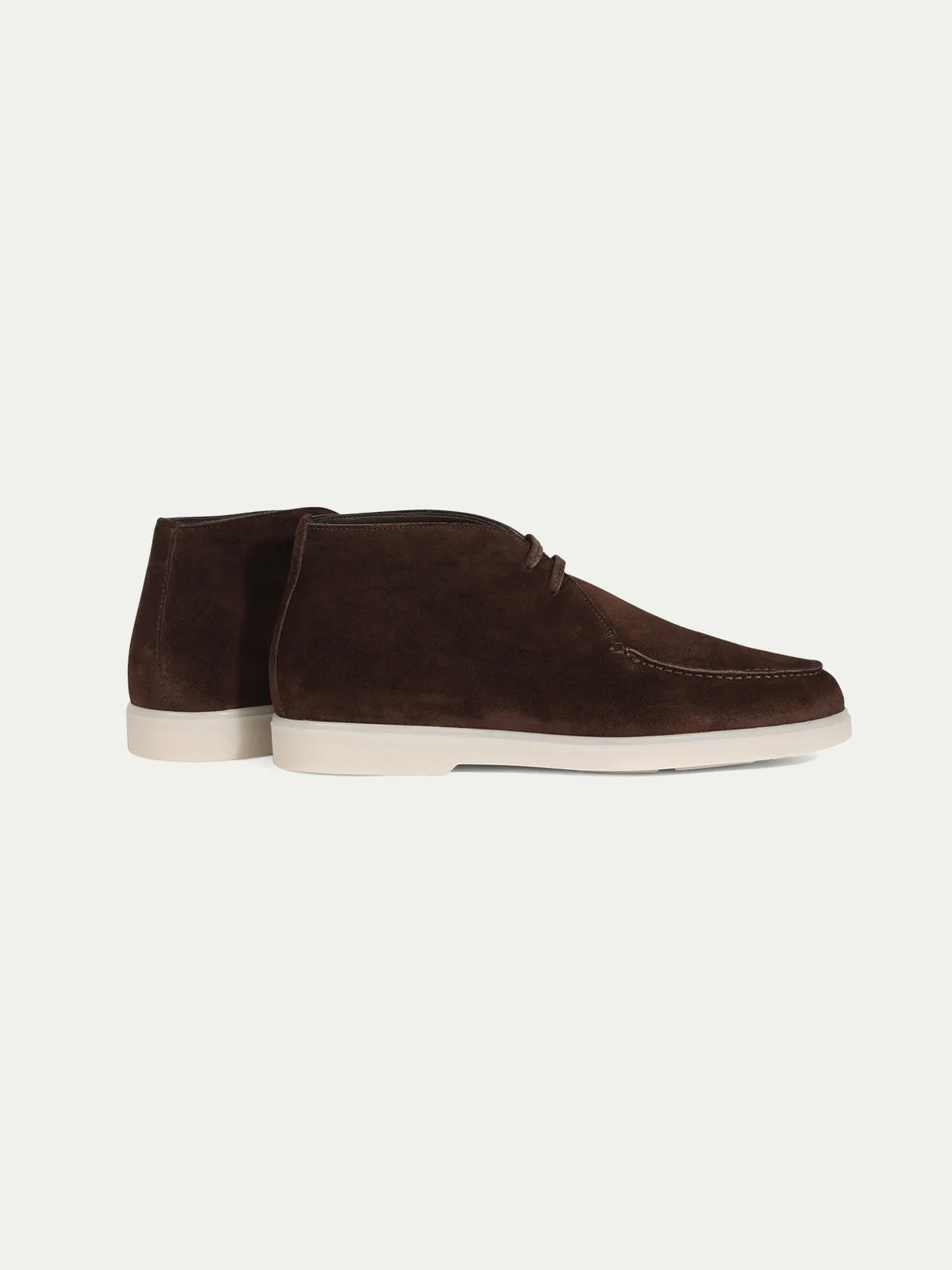 Shearling-lined Chocolate Suede Winter Boot