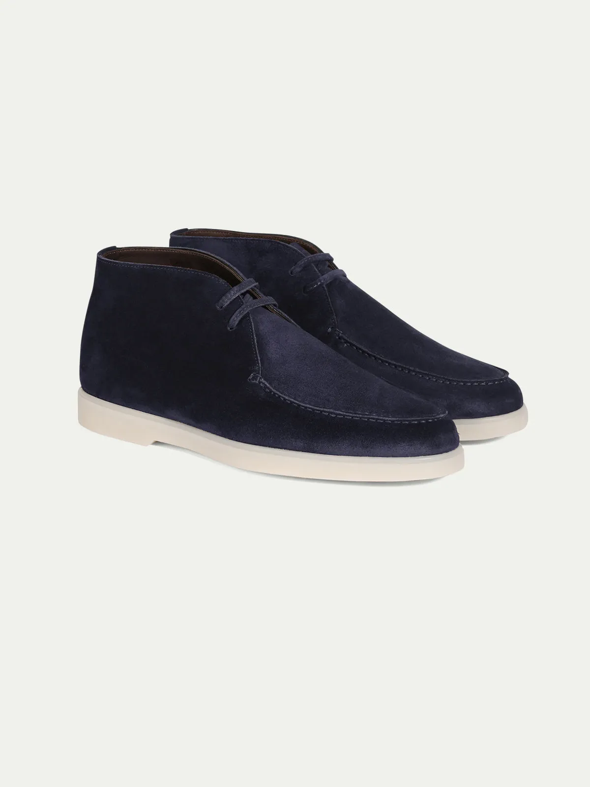 Shearling-lined Navy Suede Winter Boot