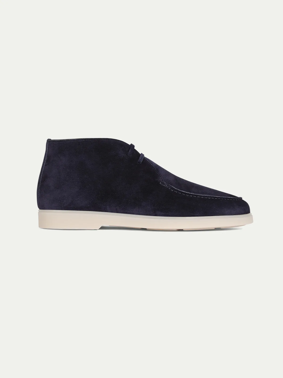 Shearling-lined Navy Suede Winter Boot