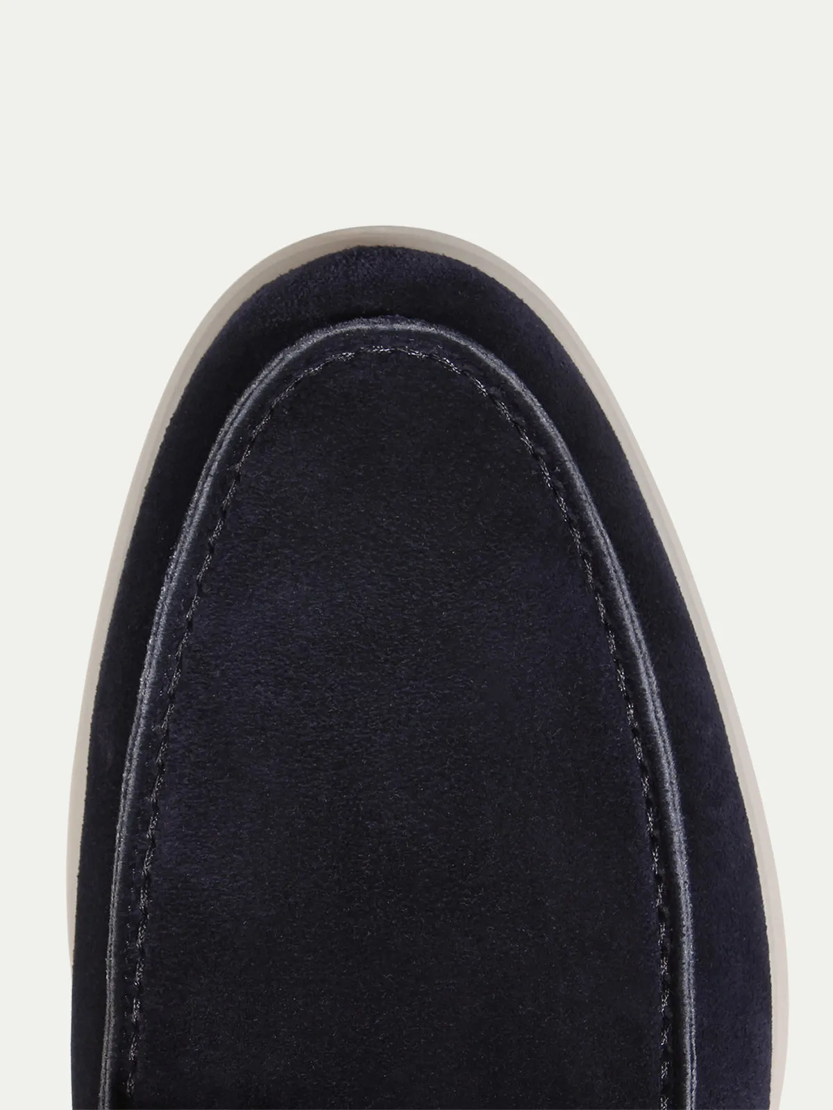 Shearling-lined Navy Suede Winter Boot