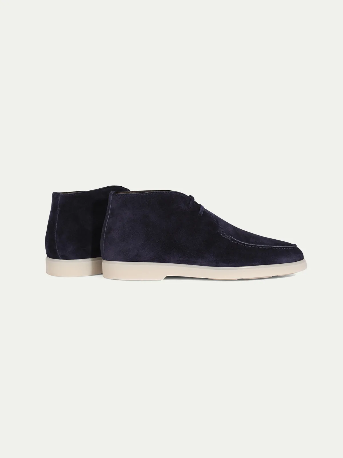 Shearling-lined Navy Suede Winter Boot