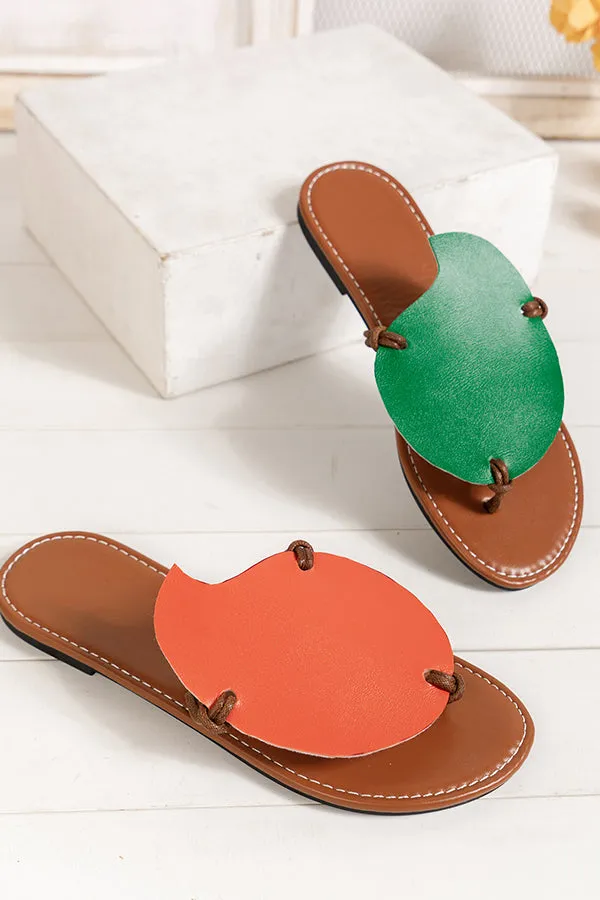 Stylish Flip-Flop Contrasting Sandals