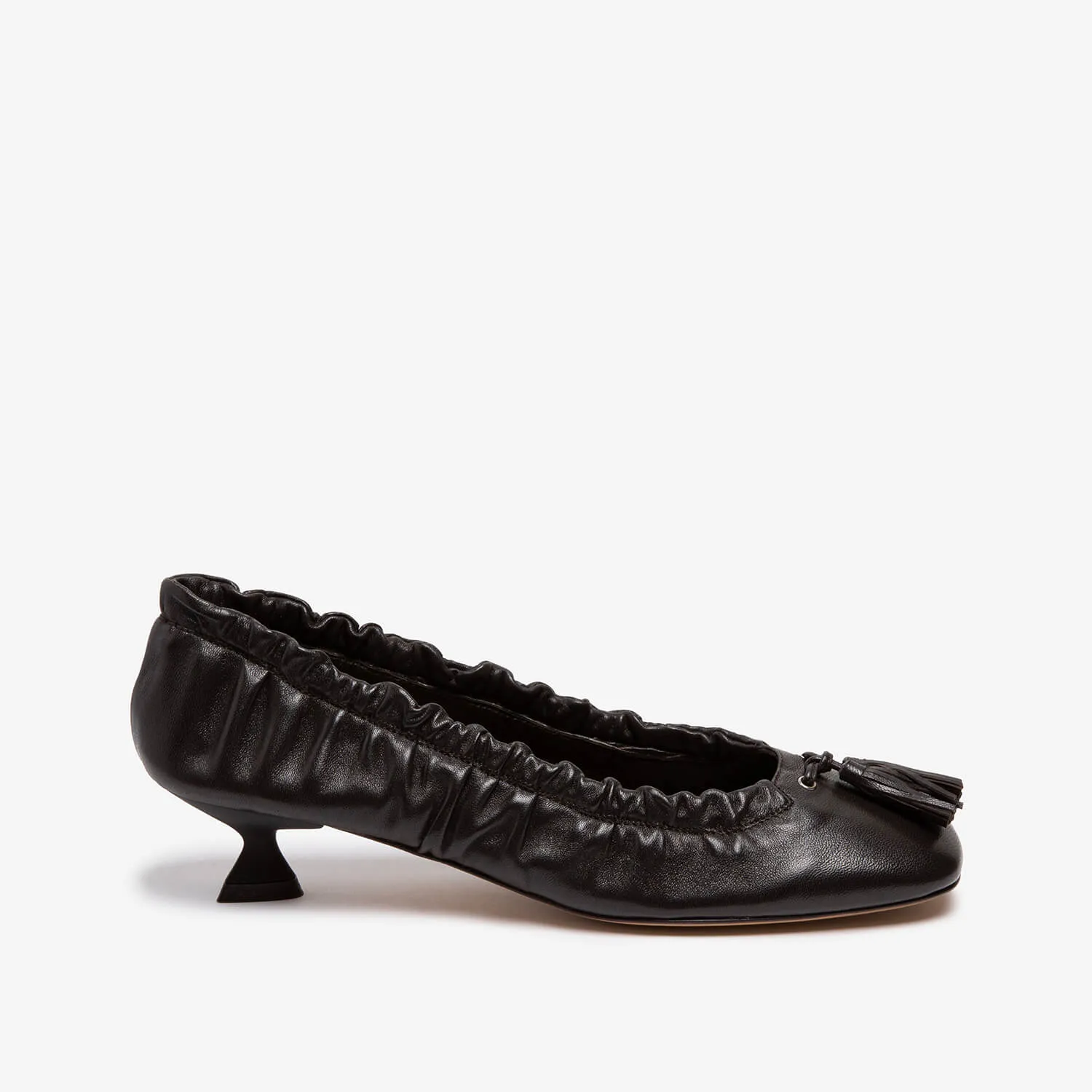 Women's tassel leather décolleté